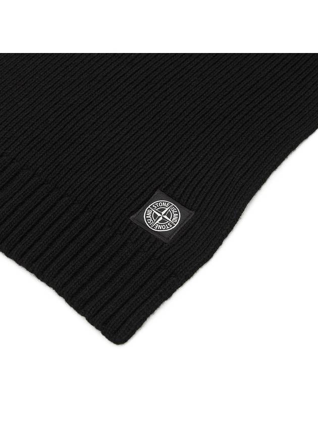 Kids Logo Scarf Black - STONE ISLAND - BALAAN 6