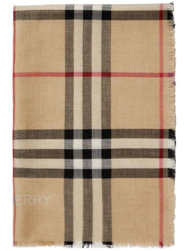 Vintage Check Wool Blend Scarf Beige - BURBERRY - BALAAN 1