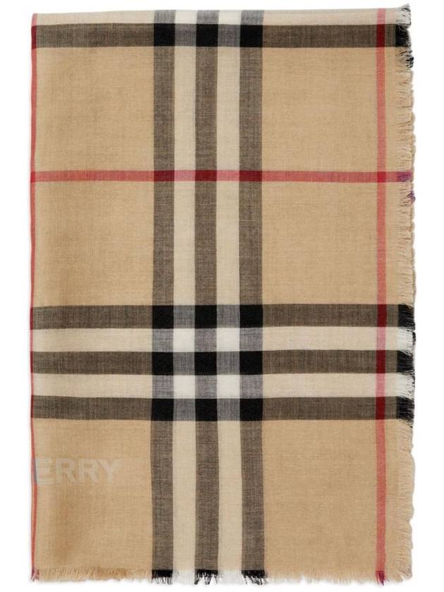 Vintage Check Wool Blend Scarf Beige - BURBERRY - BALAAN 1