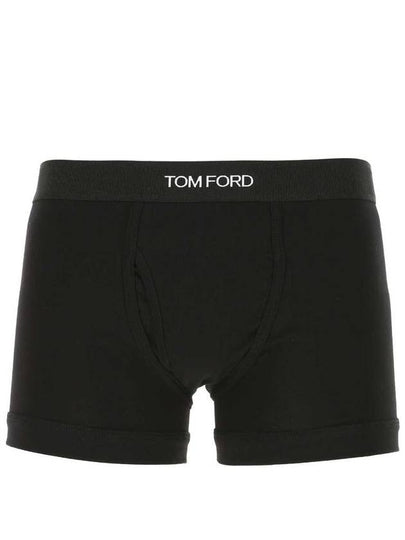 Men's Cotton Boxer Briefs Black 2 Pack - TOM FORD - BALAAN 2