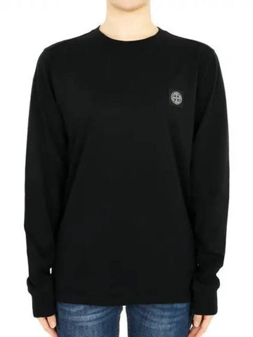 Stone Kids Logo Patch Long Sleeve T Shirt Black 801620447 V0029 14A Adult Wearable 271540 1053858 - STONE ISLAND - BALAAN 1