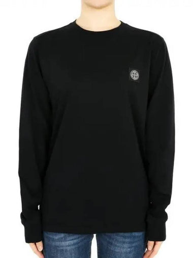 Stone Kids Logo Patch Long Sleeve T Shirt Black 801620447 V0029 14A Adult Wearable 271747 1053858 - STONE ISLAND - BALAAN 1