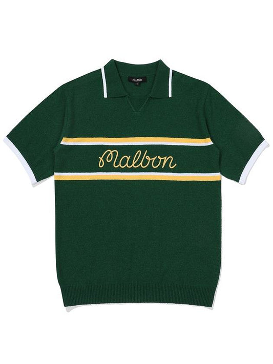 Marlbon Script Sweater GREEN MAN M3221PKT01GRN - MALBON GOLF - BALAAN 2