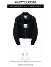 W241JP03920B Logo Patch Tweed Zip-up Jacket Black Men's Jacket THW - WOOYOUNGMI - BALAAN 2