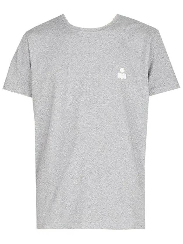 Zafferh Logo Patch Short Sleeve T-Shirt Grey - ISABEL MARANT - BALAAN 3