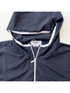 Military Ripstop Mesh 4-Bar Packable Hooded Jacket Navy - THOM BROWNE - BALAAN 4