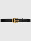 Men's GG Marmont Buckle Belt Black - GUCCI - BALAAN 2