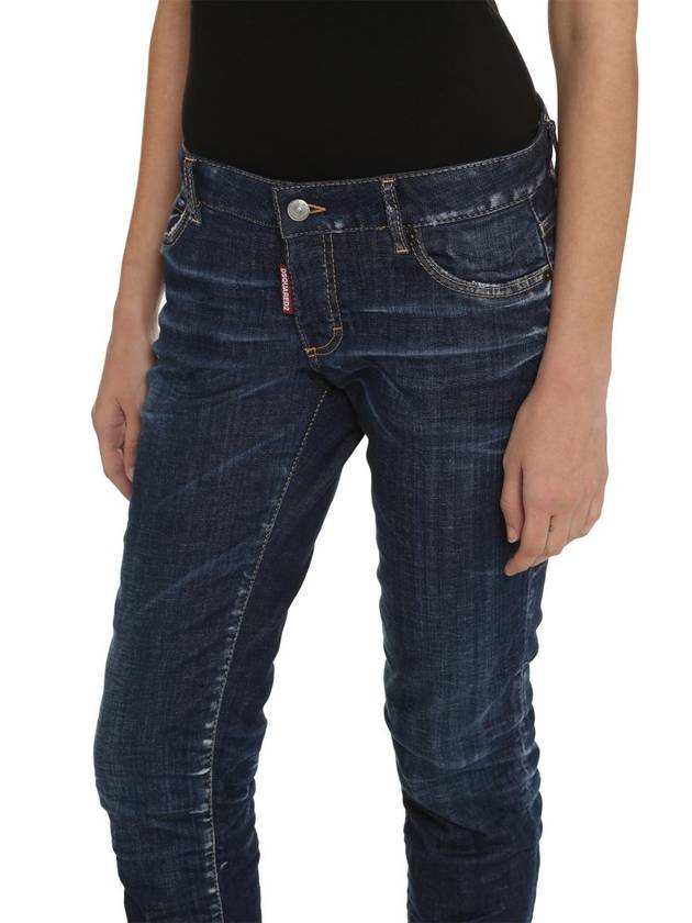 Dark Clean Wash Jennifer Skinny Jeans Blue - DSQUARED2 - BALAAN 6