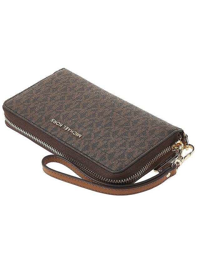 Large Logo Smartphone Wristlet Long Wallet Brown - MICHAEL KORS - BALAAN 5