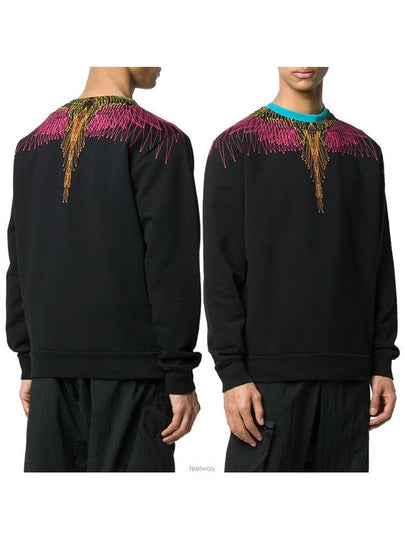 Bezier Wings Sweatshirt Black - MARCELO BURLON - BALAAN 2