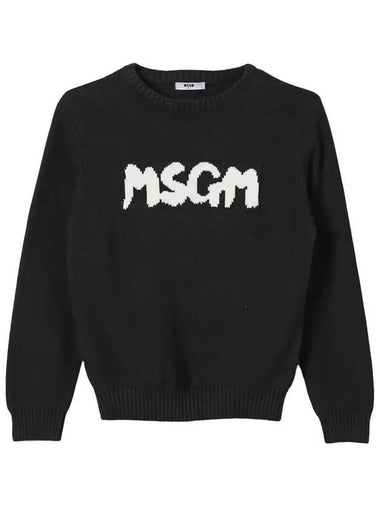 Kids Logo Knit Black F4MSJUJP075 110 - MSGM - BALAAN 1