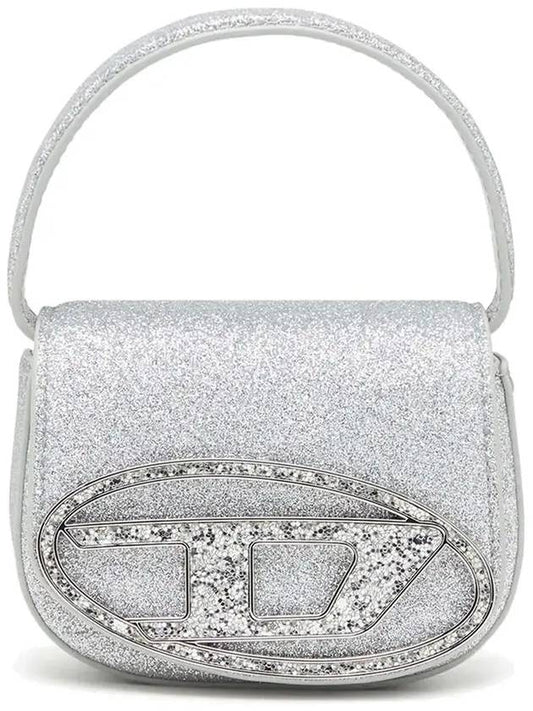 1DR XS Glitter Fabric Shoulder Bag Silver - DIESEL - BALAAN 2