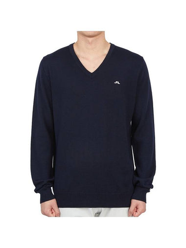 Lymann V Neck Knit Top Navy - J.LINDEBERG - BALAAN 1