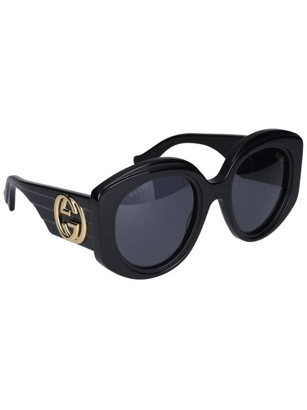 Round Acetate Sunglasses Black - GUCCI - BALAAN 5