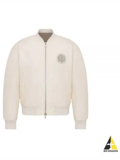 Cotton Blend Bomber Jacket Beige - DIOR - BALAAN 2