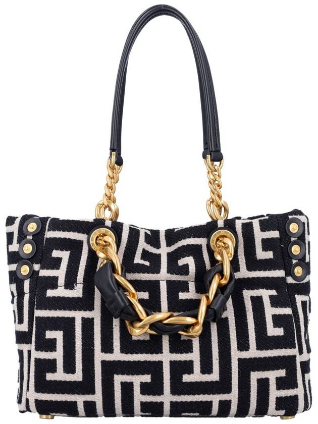 Balmain Small 1945 Soft Monogrammed Jacquard Tote Bag - BALMAIN - BALAAN 4