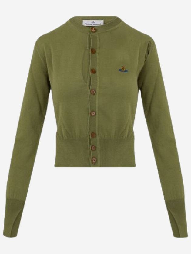 Ripped Embroidery Cardigan Khaki - VIVIENNE WESTWOOD - BALAAN 2