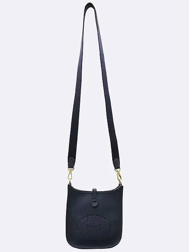 H069426CCAT Blue Nuit Indigo Color Clemence Leather Evelyn 16 Mini Cross Bag - HERMES - BALAAN 4