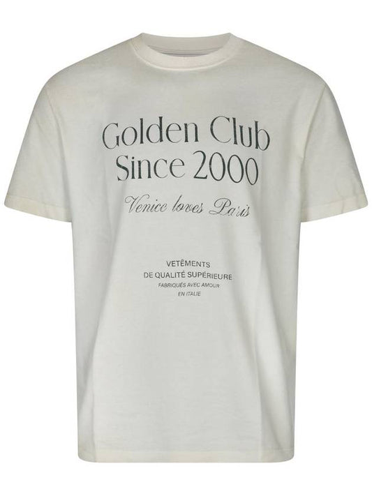 Crew Neck Cotton Paper Short Sleeve T-Shirt White - GOLDEN GOOSE - BALAAN 1