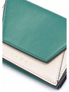 Logo Leather Half Wallet Green - MARNI - BALAAN 4