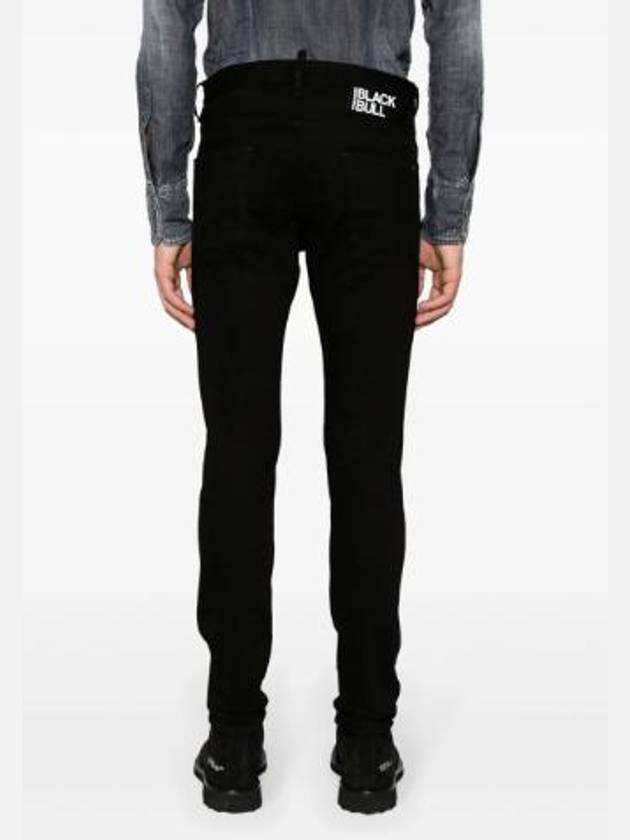 Cotton Back Logo Patch Jeans Black - DSQUARED2 - BALAAN 4