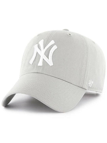 MLB Hat NY Big Logo New York Yankees Baseball Cap Premium Line Ball Gray - 47BRAND - BALAAN 1