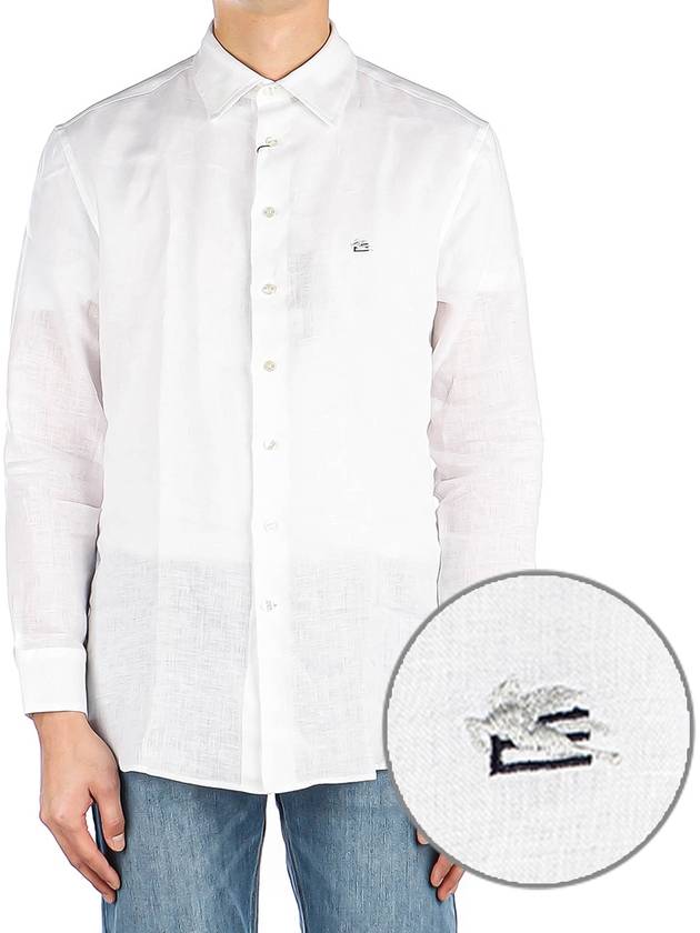 Men's Logo Long Sleeve Shirt White - ETRO - BALAAN 2