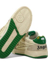 Men's University Low Top Sneakers White Green - PALM ANGELS - BALAAN 9