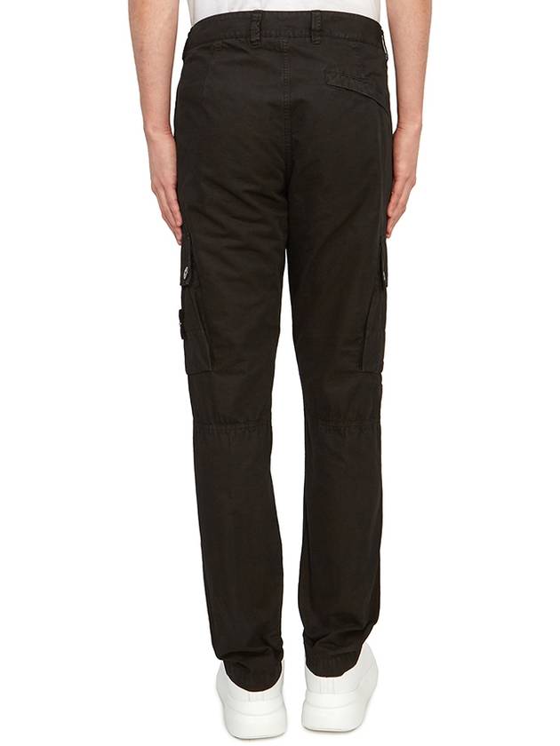 Wappen Patch Old Treatment Slim Fit Cargo Straight Pants Black - STONE ISLAND - BALAAN 4