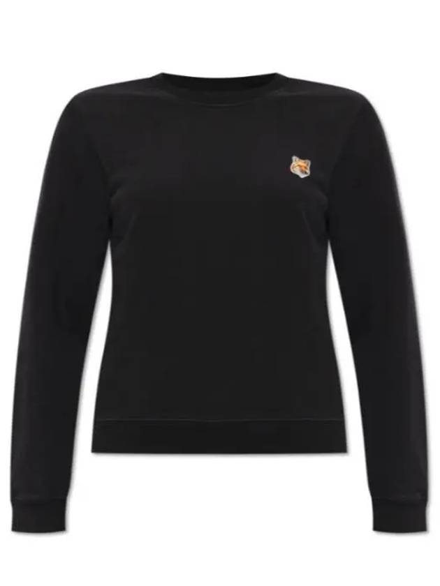 Fox Head Patch Regular Sweatshirt Black - MAISON KITSUNE - BALAAN 2