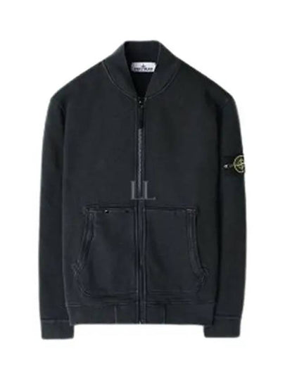 Stone Island logo patch zip up jacket - STONE ISLAND - BALAAN 2