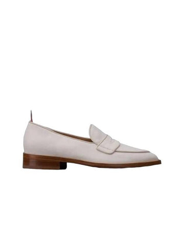 Varsity Suede Penny Loafers Natural - THOM BROWNE - BALAAN 1