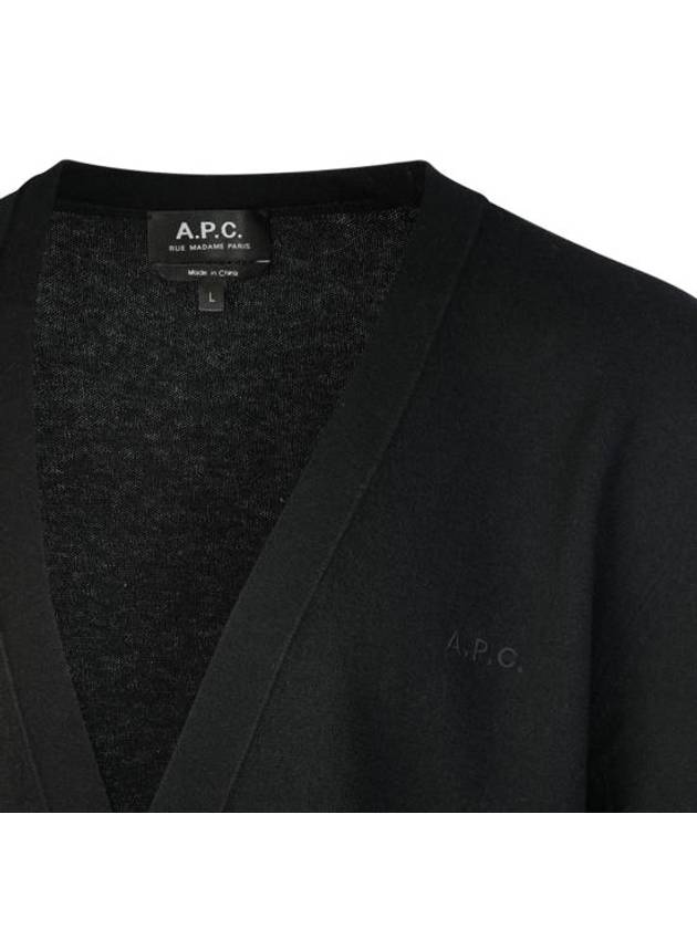 Men's Theo Wool Cardigan Black - A.P.C. - BALAAN 4