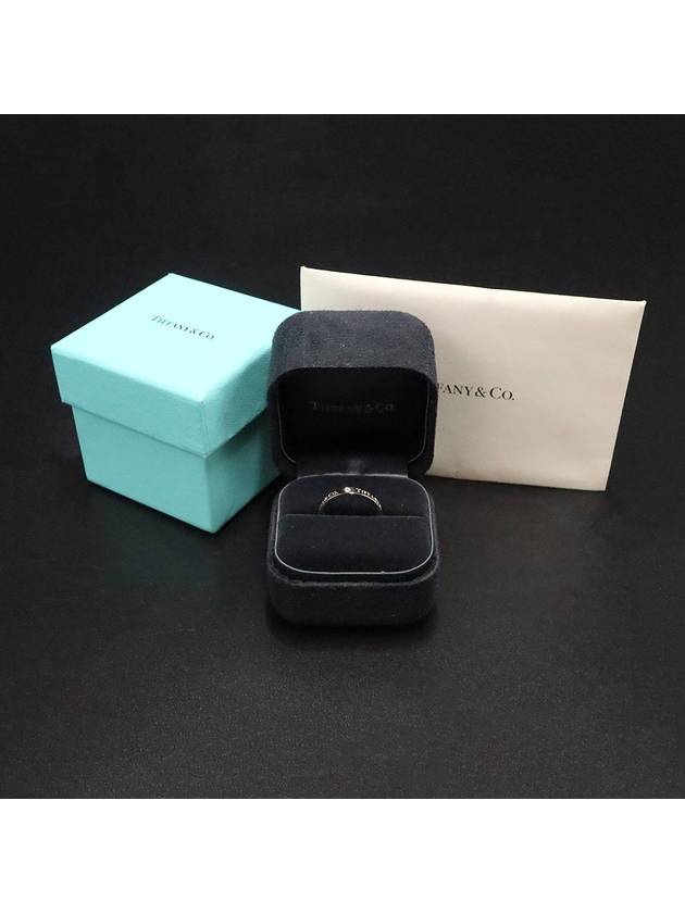 Women s Tiffany Co PT950 Platinum 3 Point Diamond 3MM Band Ring No 9 gt Gangbuk used luxury goods - TIFFANY & CO. - BALAAN 3