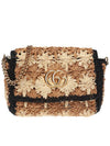 GG Marmont Raffia Small Shoulder Bag Beige - GUCCI - BALAAN 2