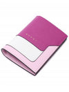 Logo Saffiano Leather Two-fold Bifold Wallet White Pink - MARNI - BALAAN.