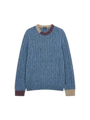 PS Chunky ribbed crewneck sweater blue 270379 - PAUL SMITH - BALAAN 1