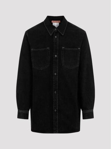 long sleeve shirt CB0082 900 BLACK - ACNE STUDIOS - BALAAN 1