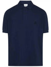 Afko Logo Cotton Polo Shirt Navy - ISABEL MARANT - BALAAN 1