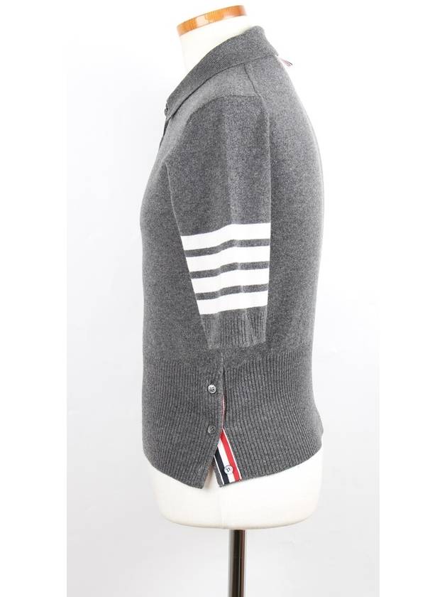 Diagonal armband cashmere collar knit 42 - THOM BROWNE - BALAAN 3