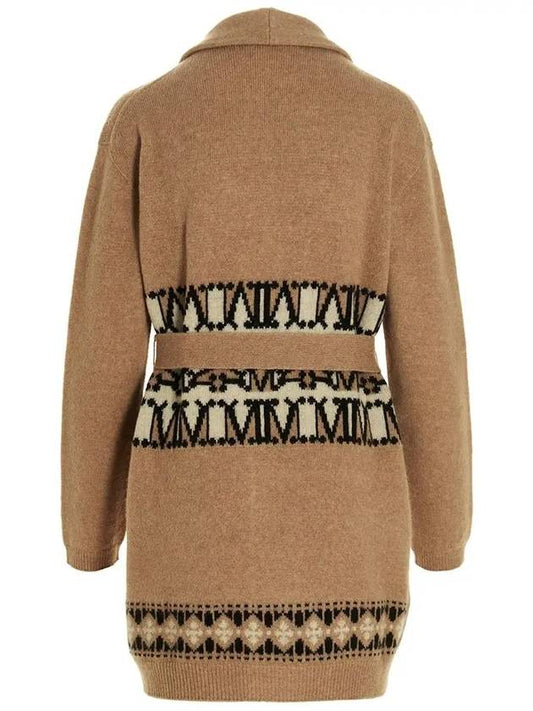 VANADIO Belted Wool Cardigan Camel 13460323 008 - MAX MARA - BALAAN 2