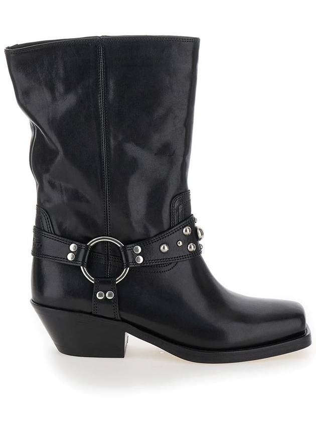 Antya Buckle Middle Boots Black - ISABEL MARANT - BALAAN 2