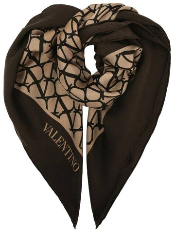 Toile Iconograph Muffler Black Beige - VALENTINO - BALAAN 1