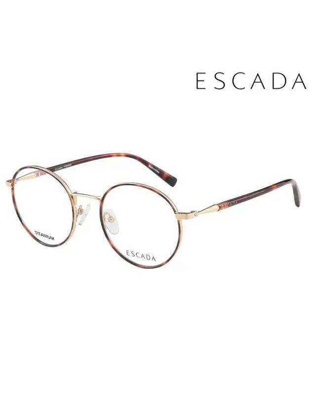 Glasses Frame VES987FS 004AS Round Titanium Men Women - ESCADA - BALAAN 2