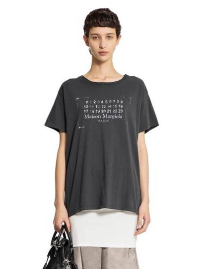 Logo Print Short Sleeve T-Shirt Black - MAISON MARGIELA - BALAAN 2