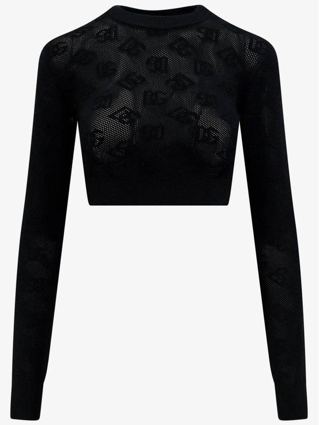 24 ss Viscose Mesh Top WITH All Over DG Logo FXX14TJFMALN0000 B0650987458 - DOLCE&GABBANA - BALAAN 1