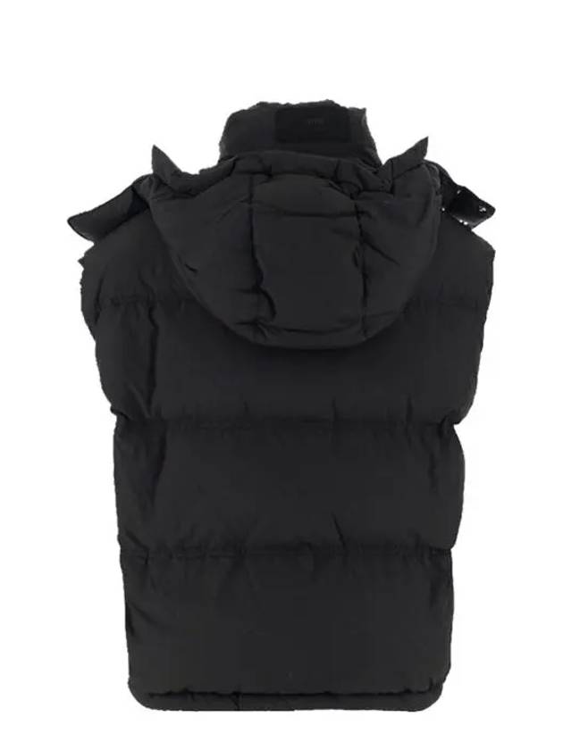 Alexandre Mattiussi Technical Canvas Padded Vest Black - AMI - BALAAN 8