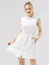 Golf Hooded Sleeveless Dress White - HENRY STUART - BALAAN 1