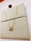 Mini Pop H Pendant Necklace Gold Marron Glace - HERMES - BALAAN 6