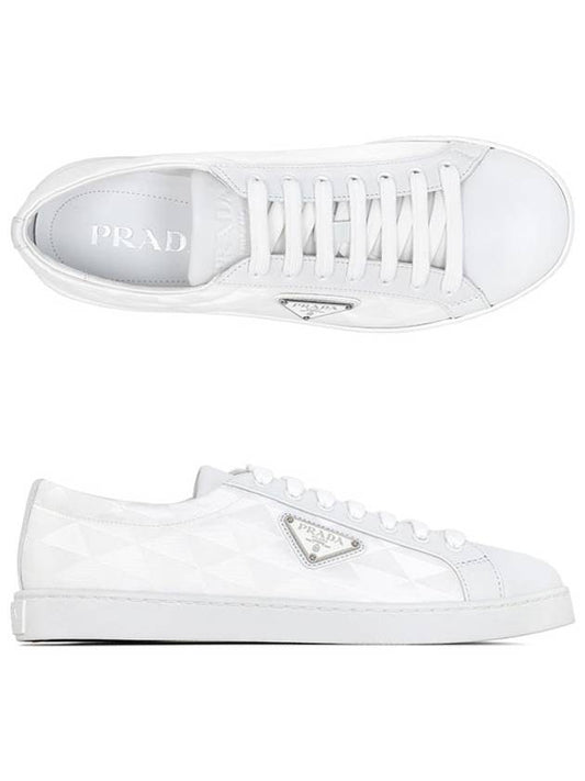 White Triangle Logo Re-Nylon Sneakers 2EE376 3LNW F0009 - PRADA - BALAAN 2